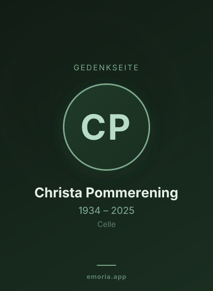 Gedenkportrait von Christa Pommerening