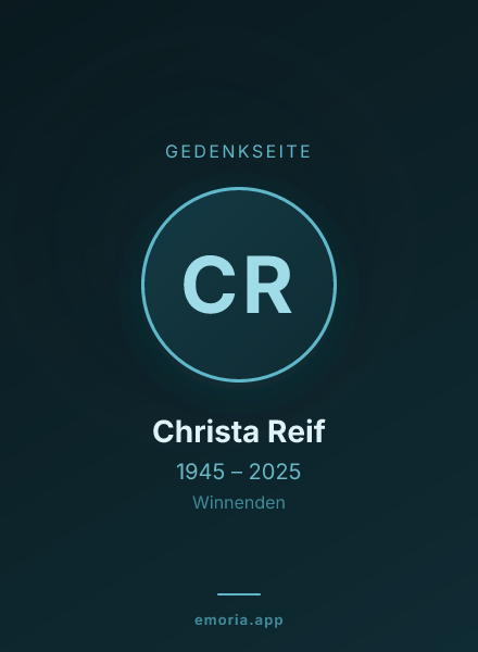 Gedenkportrait von Christa Reif
