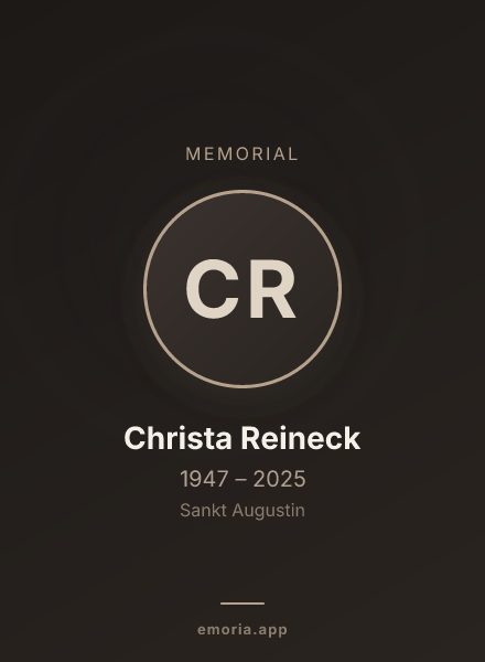 Memorial portrait of Christa Reineck
