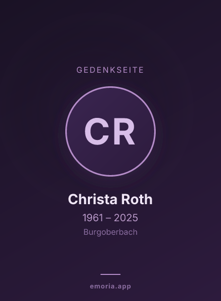 Gedenkportrait von Christa Roth