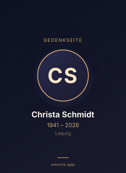 Gedenkportrait von Christa Schmidt