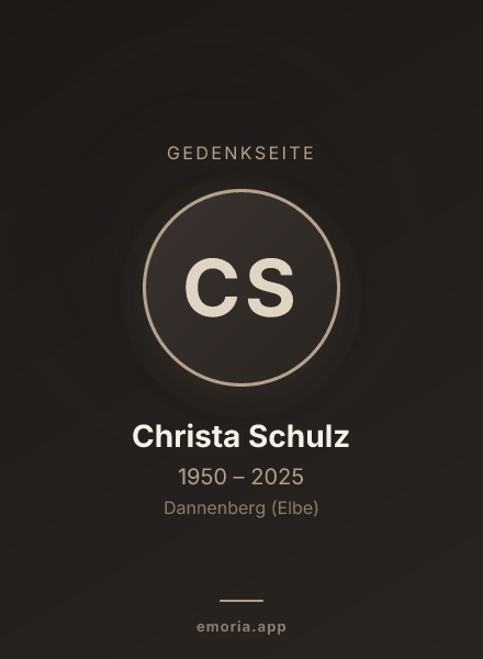 Gedenkportrait von Christa Schulz