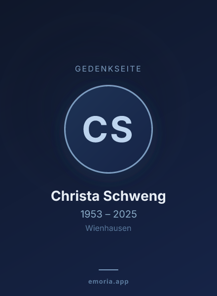 Gedenkportrait von Christa Schweng