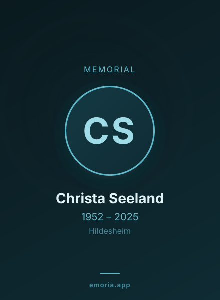 Memorial portrait of Christa Seeland