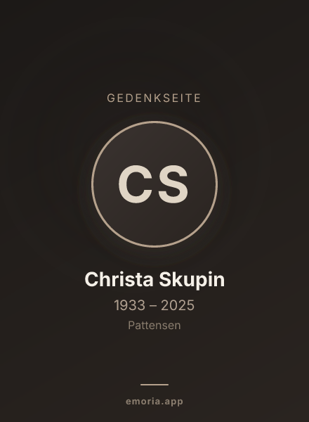 Gedenkportrait von Christa Skupin