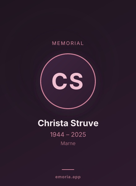 Memorial portrait of Christa Struve