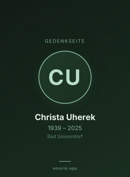 Gedenkportrait von Christa Uherek