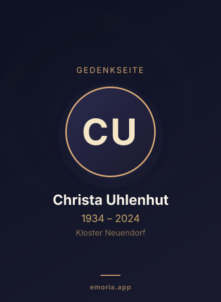 Gedenkportrait von Christa Uhlenhut