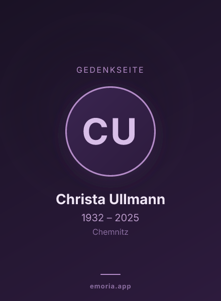 Gedenkportrait von Christa Ullmann