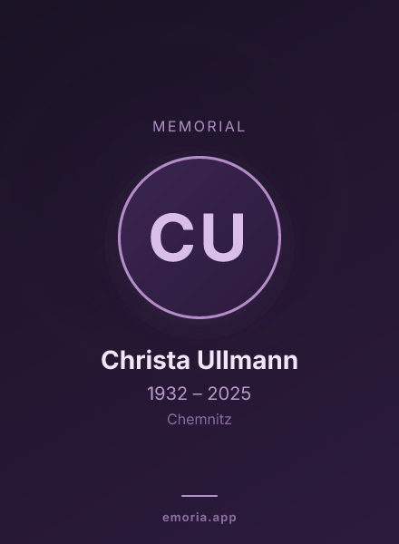 Memorial portrait of Christa Ullmann