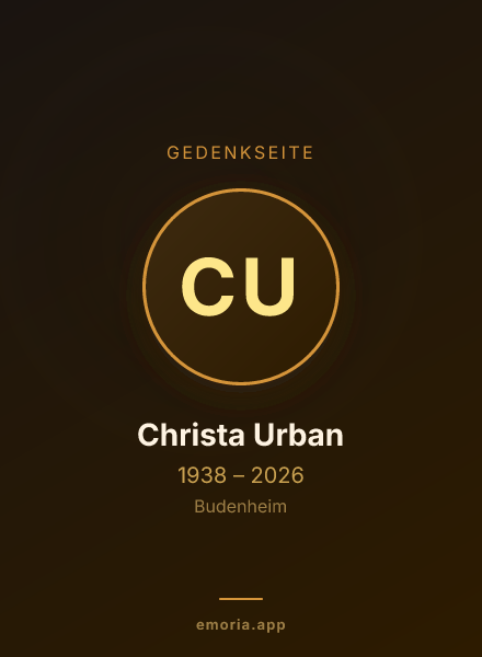 Gedenkportrait von Christa Urban