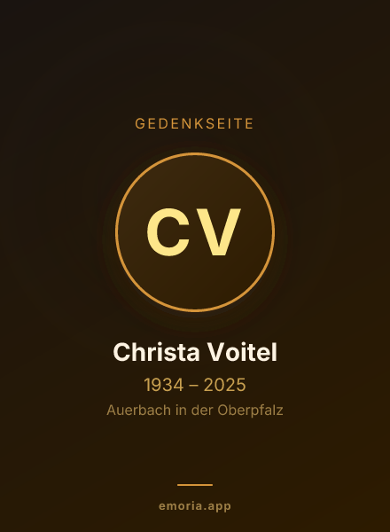 Gedenkportrait von Christa Voitel
