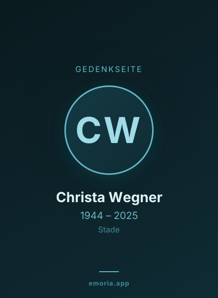 Gedenkportrait von Christa Wegner