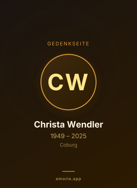 Gedenkportrait von Christa Wendler