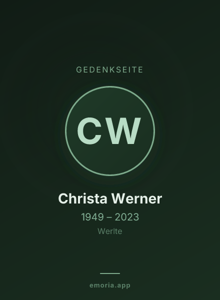 Gedenkportrait von Christa Werner