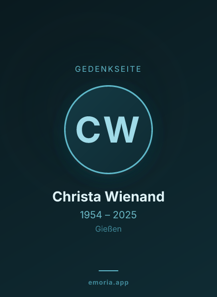 Gedenkportrait von Christa Wienand