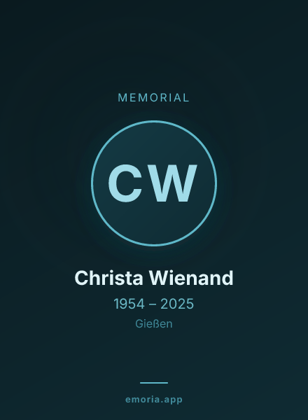 Memorial portrait of Christa Wienand
