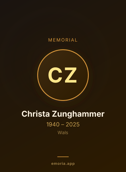 Memorial portrait of Christa Zunghammer