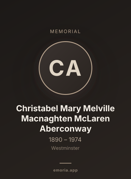 Memorial portrait of Christabel Mary Melville Macnaghten McLaren Aberconway
