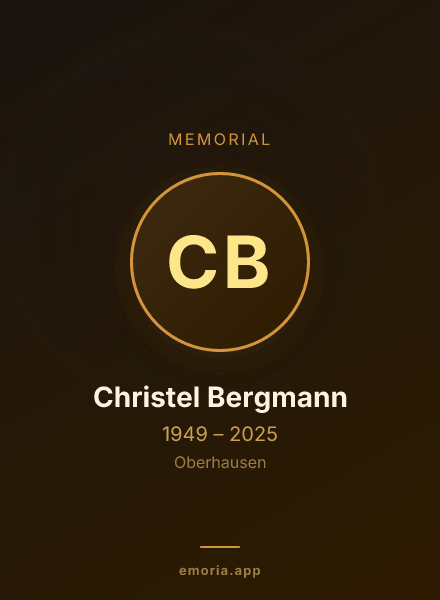 Memorial portrait of Christel Bergmann
