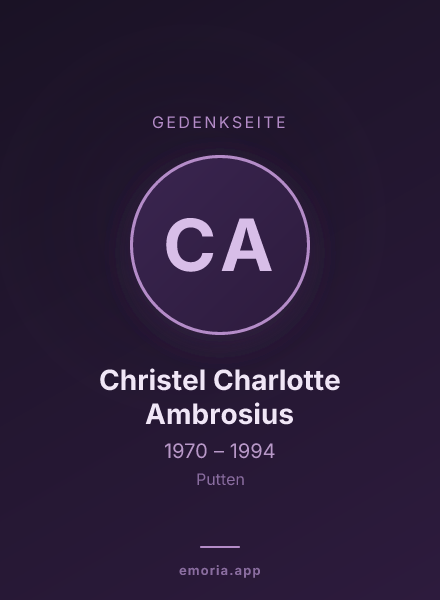 Gedenkportrait von Christel Charlotte Ambrosius