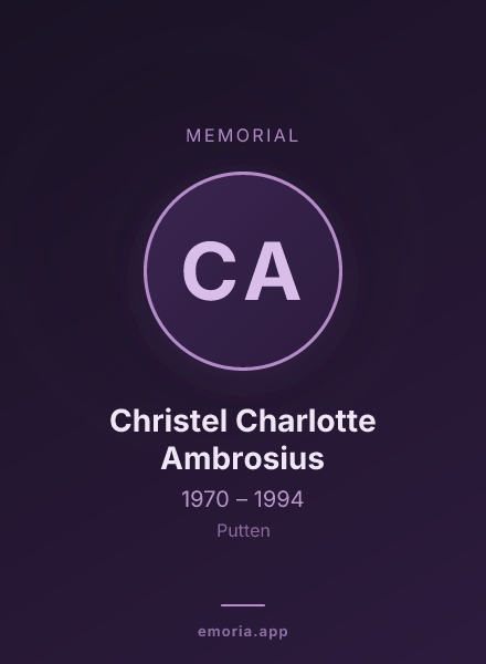 Memorial portrait of Christel Charlotte Ambrosius