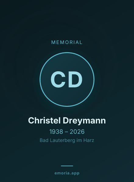 Memorial portrait of Christel Dreymann