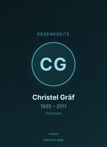 Gedenkportrait von Christel Gräf