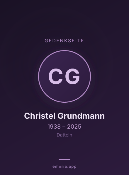 Gedenkportrait von Christel Grundmann