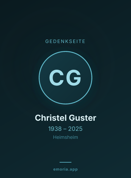 Gedenkportrait von Christel Guster