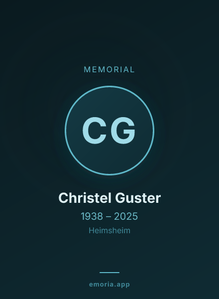 Memorial portrait of Christel Guster
