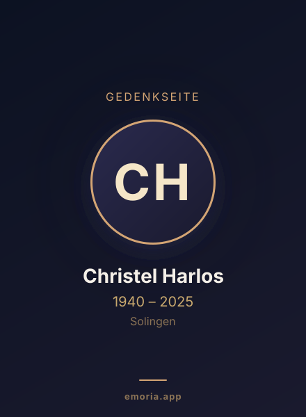 Gedenkportrait von Christel Harlos