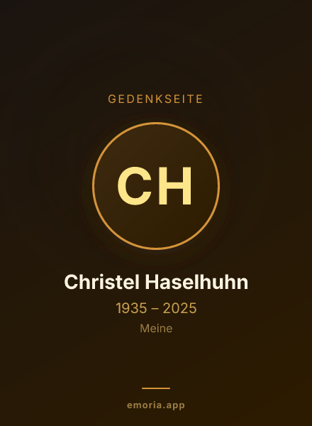 Gedenkportrait von Christel Haselhuhn