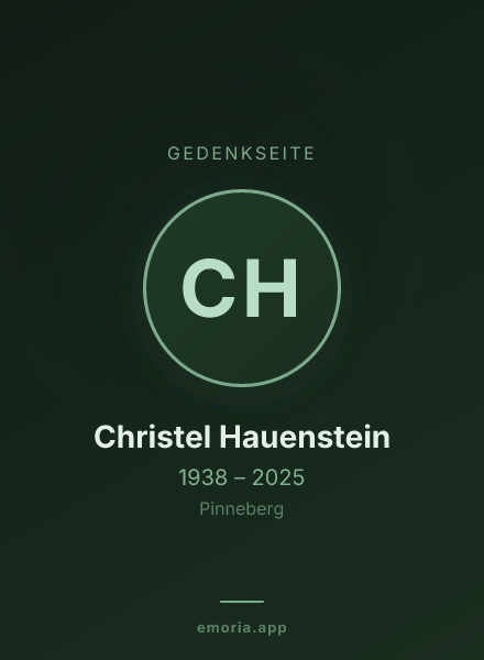 Gedenkportrait von Christel Hauenstein