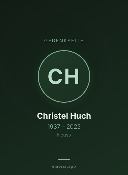 Gedenkportrait von Christel Huch