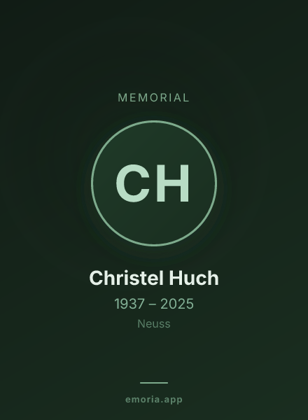Memorial portrait of Christel Huch