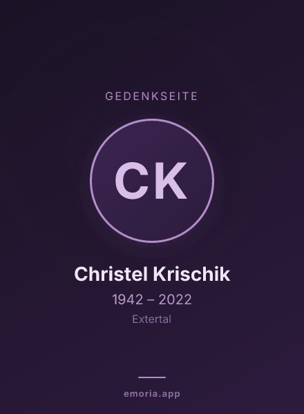 Gedenkportrait von Christel Krischik