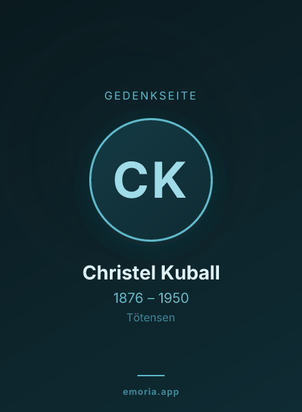 Gedenkportrait von Christel Kuball