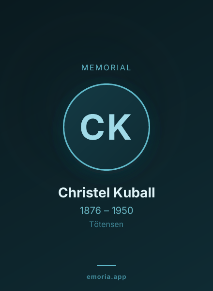 Memorial portrait of Christel Kuball