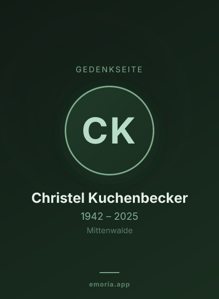 Gedenkportrait von Christel Kuchenbecker