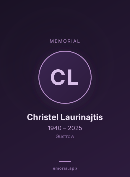 Memorial portrait of Christel Laurinajtis