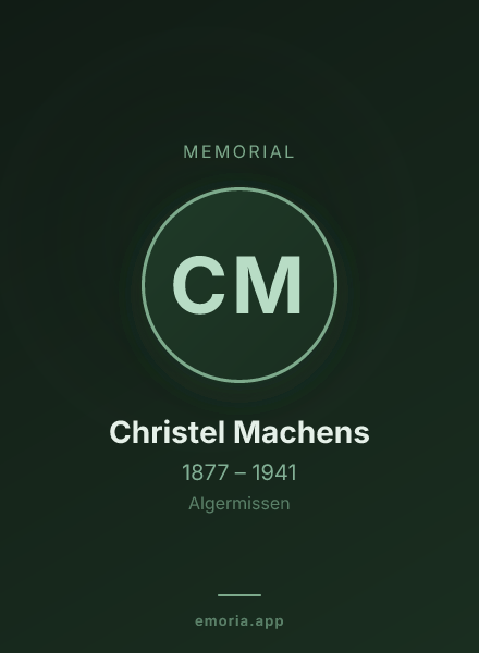 Memorial portrait of Christel Machens