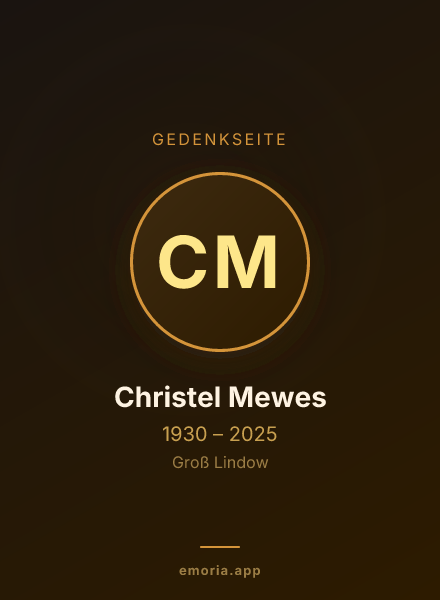 Gedenkportrait von Christel Mewes