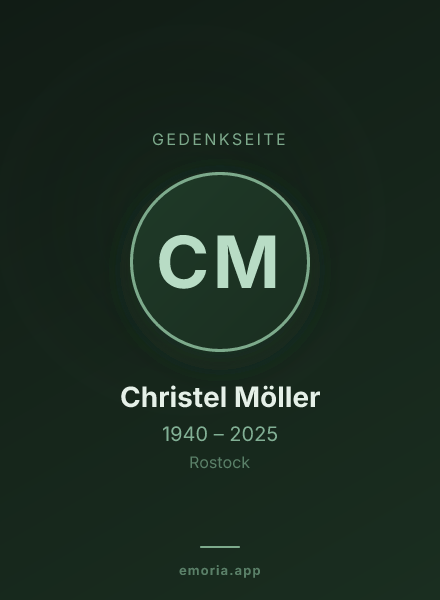 Gedenkportrait von Christel Möller