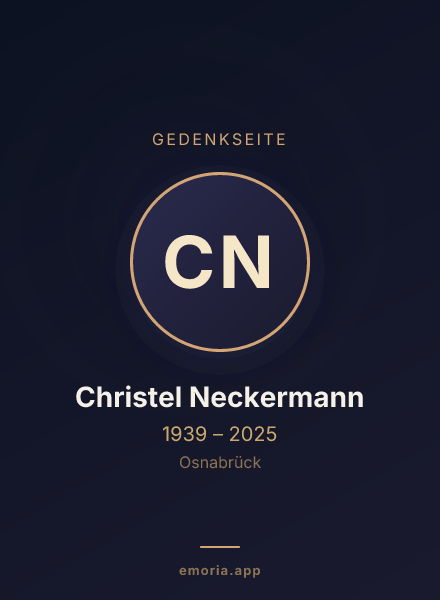 Gedenkportrait von Christel Neckermann