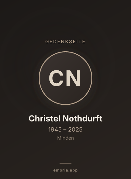 Gedenkportrait von Christel Nothdurft