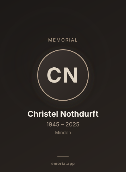 Memorial portrait of Christel Nothdurft