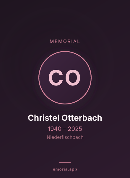 Memorial portrait of Christel Otterbach