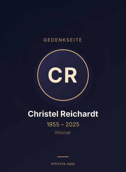 Gedenkportrait von Christel Reichardt
