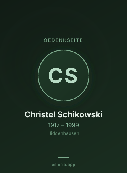 Gedenkportrait von Christel Schikowski
